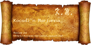Kocsán Marianna névjegykártya